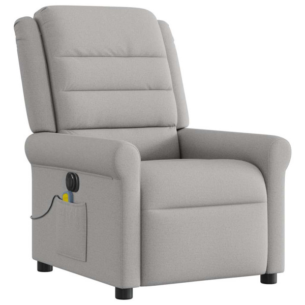 Sillón reclinable de masaje eléctrico tela gris nube M 4