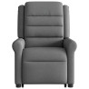 Sillón de masaje eléctrico reclinable elevable tela gris oscuro 5