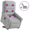 Sillón de masaje eléctrico reclinable elevable tela gris nube 1