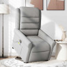 Sillón de masaje eléctrico reclinable elevable tela gris nube 3