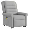 Sillón de masaje eléctrico reclinable elevable tela gris nube 4