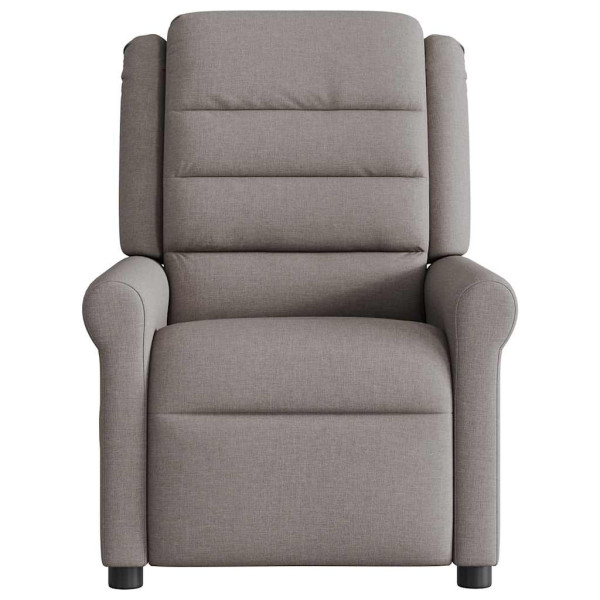 Sillón reclinable de masaje eléctrico tela gris taupe M 5