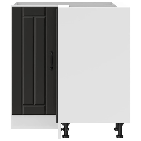 Mueble bajo esquinero de cocina Lucca madera ingeniería negra M 5