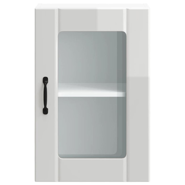 Armário de parede cozinha porta vidro Lucca branco brilhante M 5