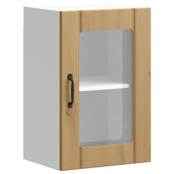 Armario pared para cocina puerta cristal Lucca roble artesanal M 2
