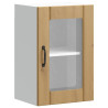 Armario pared para cocina puerta cristal Lucca roble artesanal 2