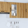 Armario pared para cocina puerta cristal Lucca roble artesanal 4