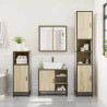 Set de muebles de baño 3 pzas madera contrachapada roble Sonoma 3