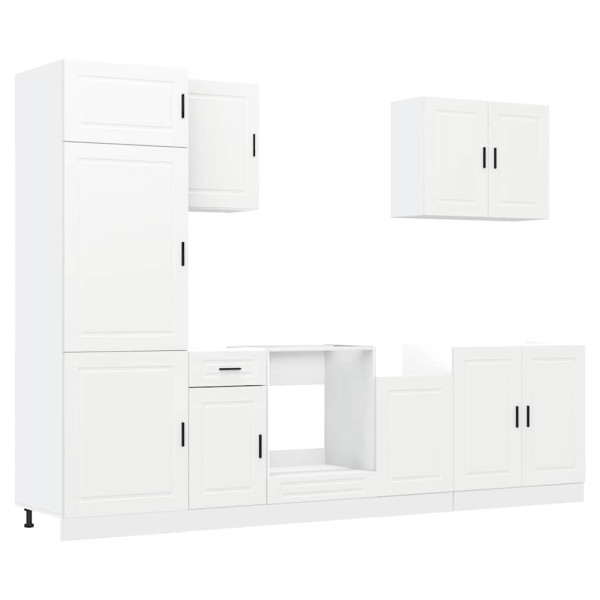 Mueble de cocina Kalmar blanco 7 piezas madera contrachapada M 2