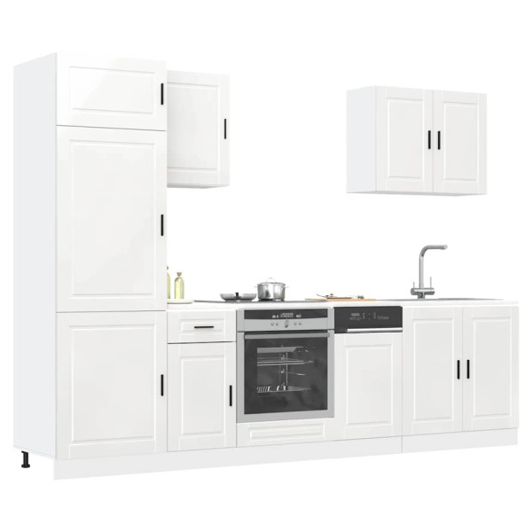 Mueble cocina Kalmar blanco de alto brillo 7 pzas D