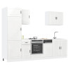 Mueble cocina Kalmar blanco de alto brillo 7 pzas 1