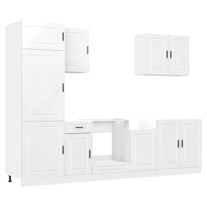 Mueble cocina Kalmar blanco de alto brillo 7 pzas H