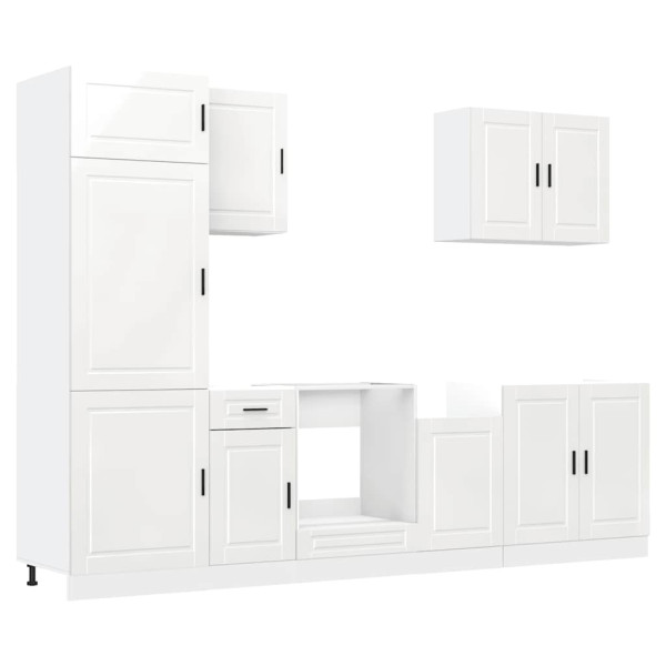 Mueble cocina Kalmar blanco de alto brillo 7 pzas M 2