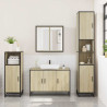 Set de muebles de baño 3 pzas madera contrachapada roble Sonoma 3
