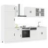 Mueble de cocina Kalmar blanco 8 piezas madera contrachapada 1