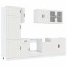 Mueble de cocina Kalmar blanco 8 piezas madera contrachapada 2