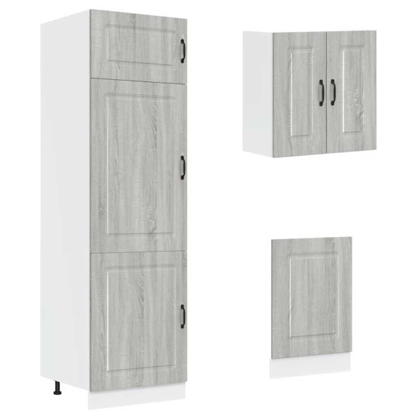 Mueble cocina Kalmar sonoma gris 8 pzas madera contrachapada M 5