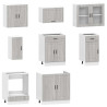 Mueble cocina Kalmar sonoma gris 8 pzas madera contrachapada 4
