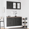 Mueble de cocina Kalmar negra 4 piezas madera contrachapada 3