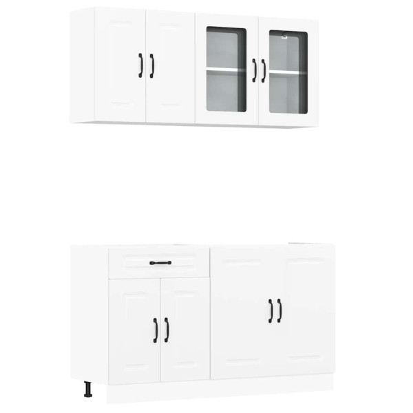 Mueble de cocina Kalmar blanco 4 piezas madera contrachapada M 2