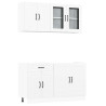 Mueble de cocina Kalmar blanco 4 piezas madera contrachapada 2