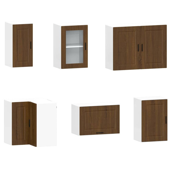 Mueble cocina Porto roble marrón 11 pzas madera contrachapada M 5