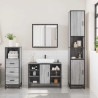 Set de muebles de baño 3 pzas madera contrachapada gris sonoma 3