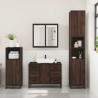 Set de muebles baño 3 pzas madera contrachapada roble marrón 3