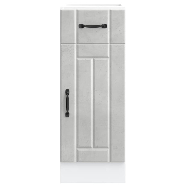 Mueble bajo de cocina Lucca madera contrachapada gris cemento M 4