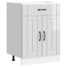 Mueble bajo de cocina Lucca blanca de alto brillo 2