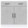 Mueble bajo de cocina Lucca madera contrachapada gris cemento 3