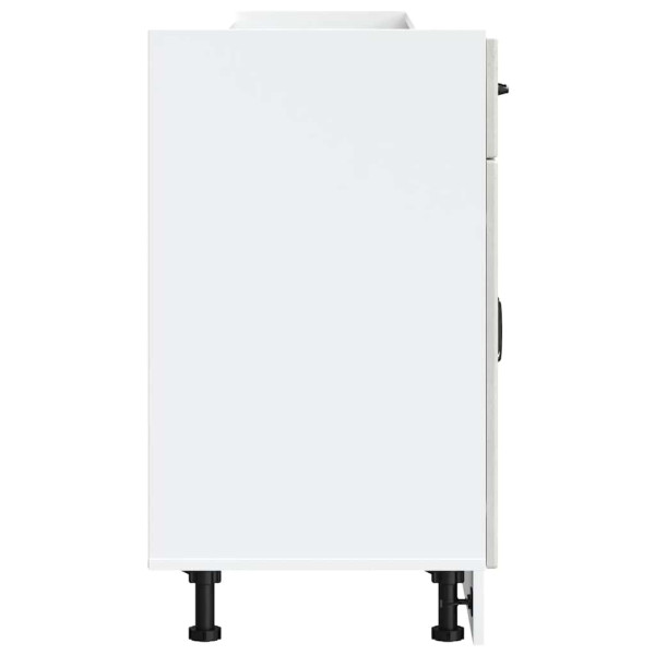 Mueble bajo de cocina Lucca madera contrachapada gris cemento M 5