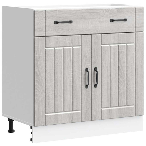 Mueble bajo de cocina Lucca madera contrachapada gris sonoma M 2