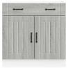 Mueble bajo de cocina Lucca madera contrachapada gris sonoma 3