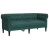 Sofá Chesterfield de 2 plazas tela verde oscuro 2