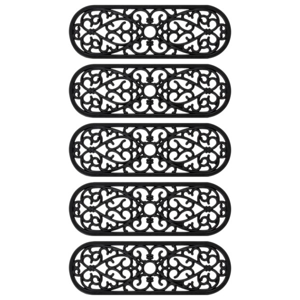 Tapetes de escada 5 pcs 25x75 cm borracha M 3