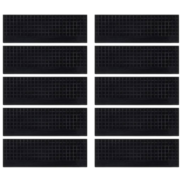 Tapetes para degraus de escada 10 pcs 25x75 cm borracha M 3