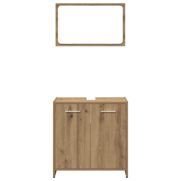 Juego de muebles baño 3 piezas madera ingeniería roble artisan M 5