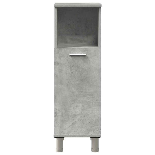 Juego muebles de baño 4 pzas madera contrachapada gris hormigón M 5