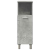Juego muebles de baño 4 pzas madera contrachapada gris hormigón 5