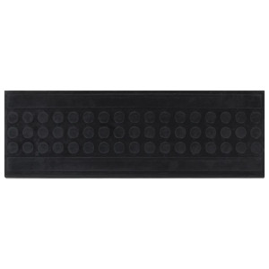 Tapetes para degraus de escada 10 pcs 25x75 cm borracha H