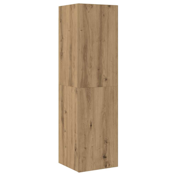 Muebles de TV de pared 3 uds madera ingeniería roble artesanal M 4