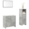 Set muebles de baño 2 piezas madera contrachapada gris hormigón 1