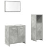Set muebles de baño 2 piezas madera contrachapada gris hormigón 2
