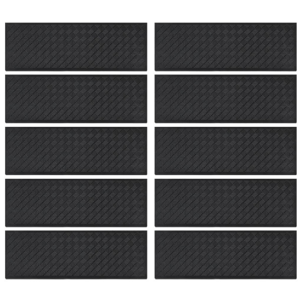 Tapetes para degraus de escada 10 pcs 25x75 cm borracha M 3