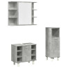 Set muebles de baño 2 piezas madera contrachapada gris hormigón 2