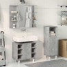 Set muebles de baño 2 piezas madera contrachapada gris hormigón 3