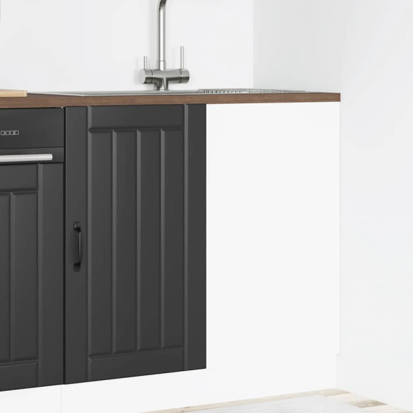Armário de cozinha inferior Lucca deriv. de madeira preto M 4