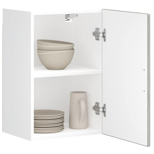 Armario de pared de cocina Porto gris sonoma madera ingeniería D