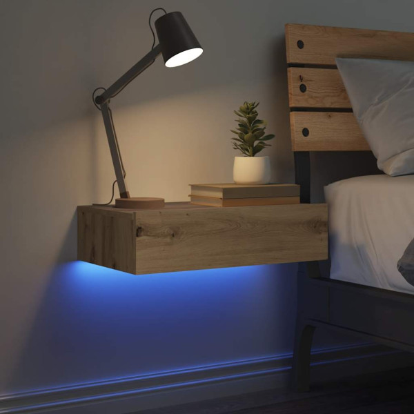 Mesita de noche madera de ingeniería roble artisan 60x35 cm M 5